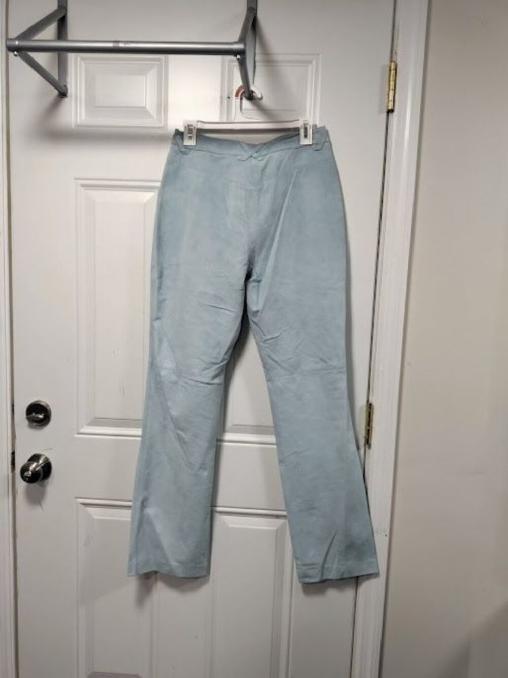 IRKA Suede Pants SZ 6 High Waist Zip Fly Wide Leg Washed Jeans Slim Fit - Picture 8 of 16